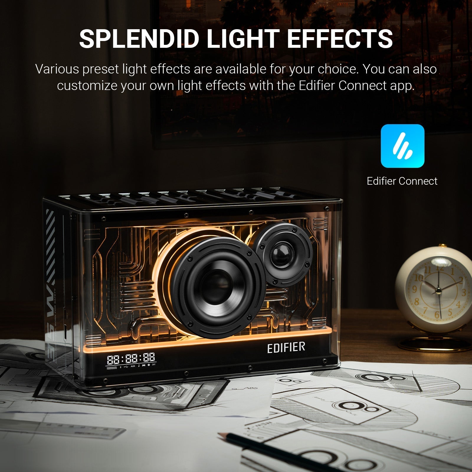 QD35 Tabletop Bluetooth Speaker, Black